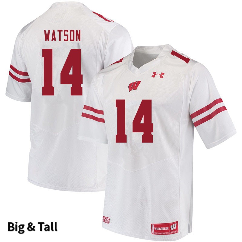 Wisconsin Badgers Men's #14 Nakia Watson NCAA Under Armour Authentic White Big & Tall College Stitched Football Jersey CA40D81GZ